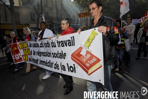 Manifestation contre la loi Travail à Paris 21 sept 2017