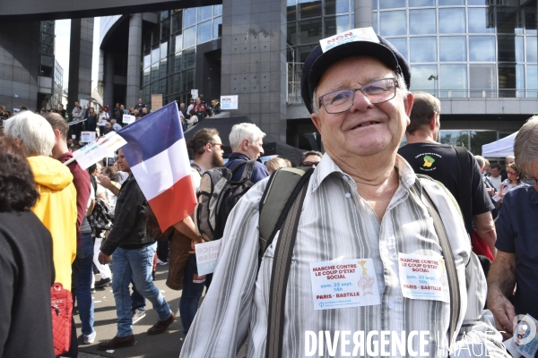 Manifestation contre la réforme du Code du travail à Paris.