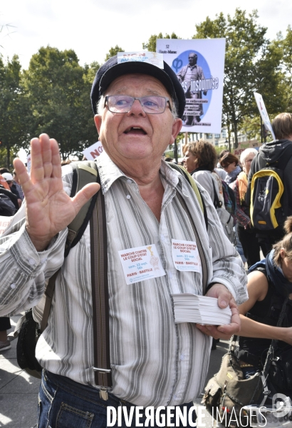 Manifestation contre la réforme du Code du travail à Paris.