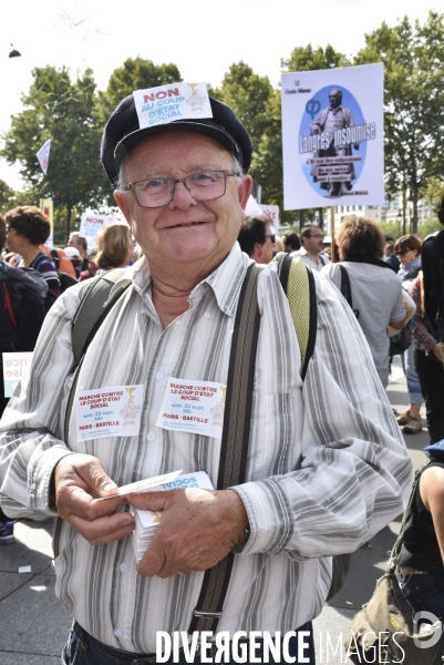 Manifestation contre la réforme du Code du travail à Paris.
