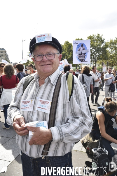 Manifestation contre la réforme du Code du travail à Paris.