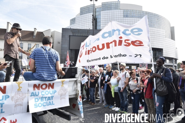 Manifestation contre la réforme du Code du travail à Paris.