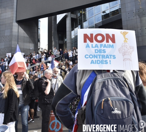 Manifestation contre la réforme du Code du travail à Paris.