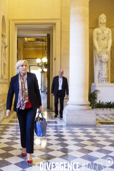 Conférence de presse de Marine LE PEN à l Assemblée Nationale.