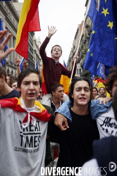 Barcelone 30-09 Anti indépendantiste de la droite et de l extrème droite