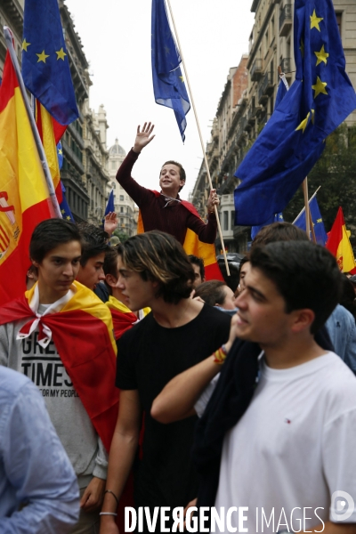 Barcelone 30-09 Anti indépendantiste de la droite et de l extrème droite