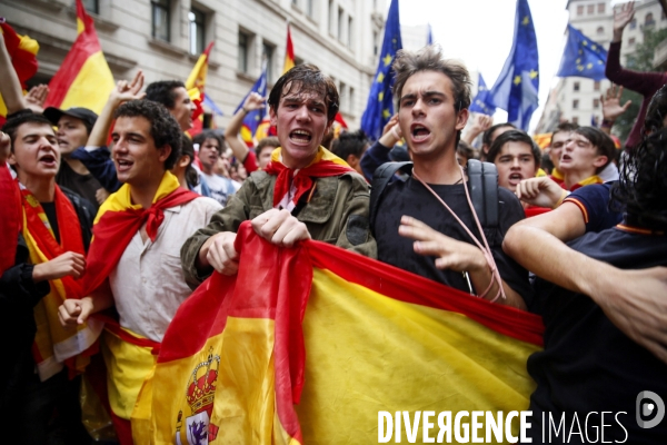 Barcelone 30-09 Anti indépendantiste de la droite et de l extrème droite