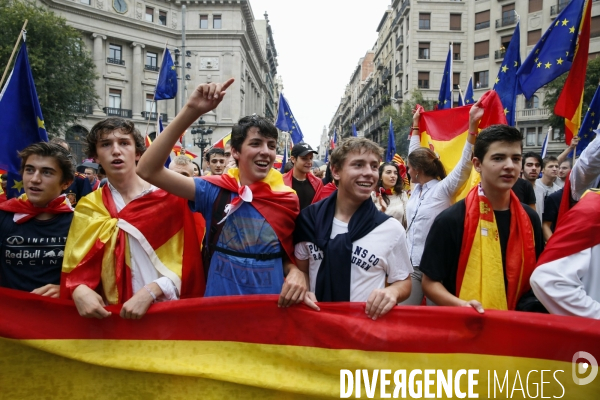 Barcelone 30-09 Anti indépendantiste de la droite et de l extrème droite