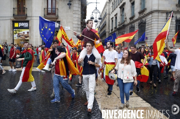 Barcelone 30-09 Anti indépendantiste de la droite et de l extrème droite