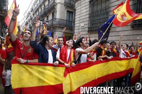 Barcelone 30-09 Anti indépendantiste de la droite et de l extrème droite