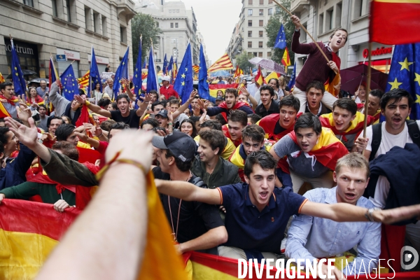 Barcelone 30-09 Anti indépendantiste de la droite et de l extrème droite