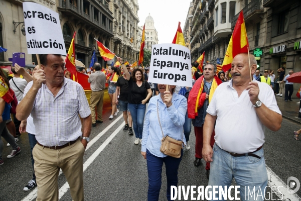 Barcelone 30-09 Anti indépendantiste de la droite et de l extrème droite