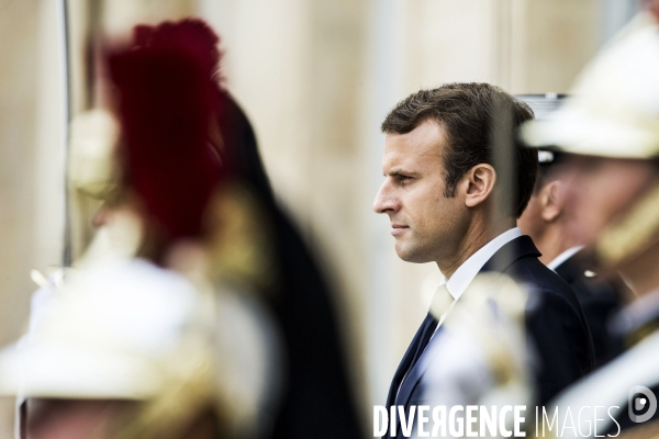 Portraits du Président de la République Emmanuel Macron.