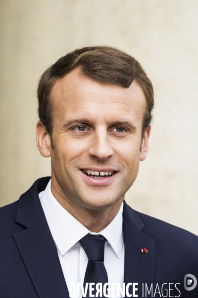 Portraits du Président de la République Emmanuel Macron.