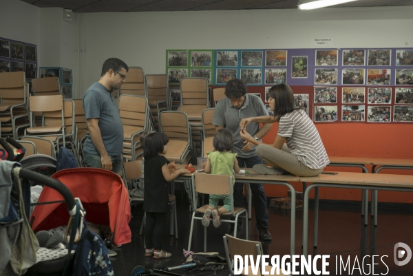 Barcelone :Ecole bureau de vote occupe