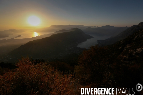 Coucher de soleil sur les Bouches de Kotor