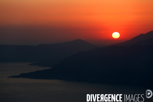 Coucher de soleil sur les Bouches de Kotor