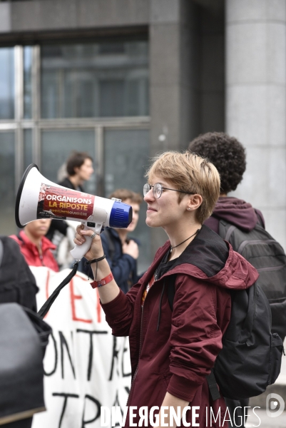 Manifestation contre la réforme du Code du travail à Paris.