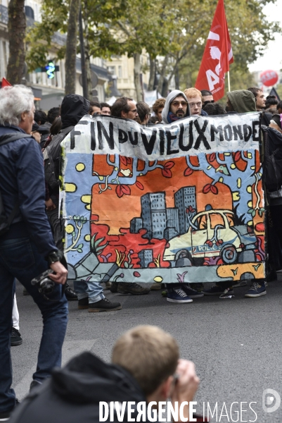 Manifestation contre la réforme du Code du travail à Paris.