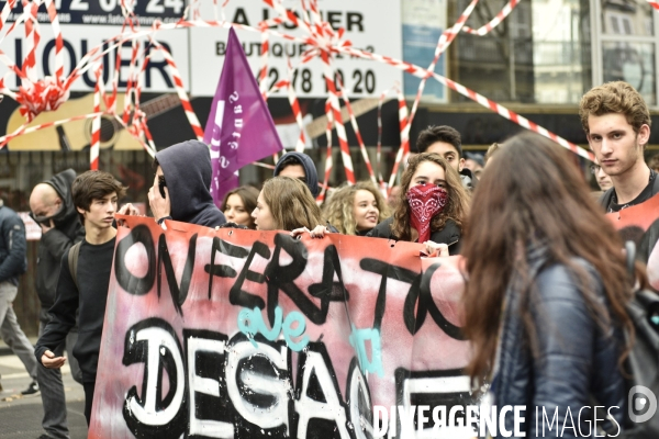 Manifestation contre la réforme du Code du travail à Paris.