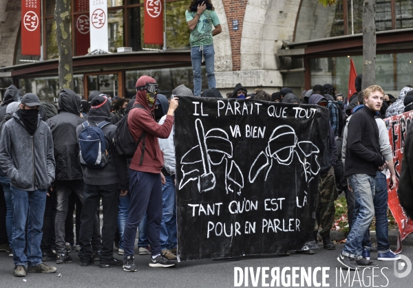 Manifestation contre la réforme du Code du travail à Paris.