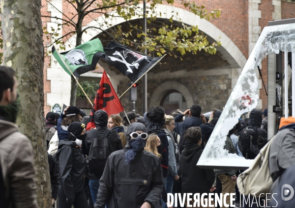 Manifestation contre la réforme du Code du travail à Paris.