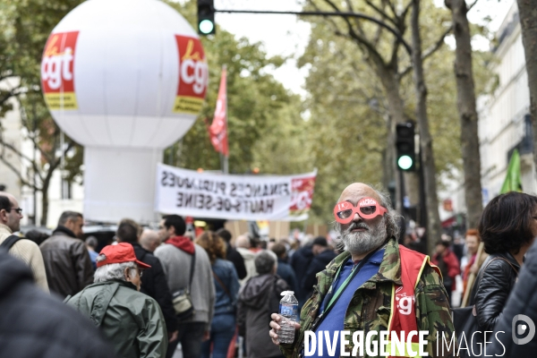 Manifestation contre la réforme du Code du travail à Paris.