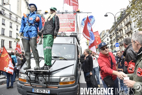 Manifestation contre la réforme du Code du travail à Paris.