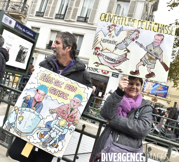 Manifestation contre la réforme du Code du travail à Paris.