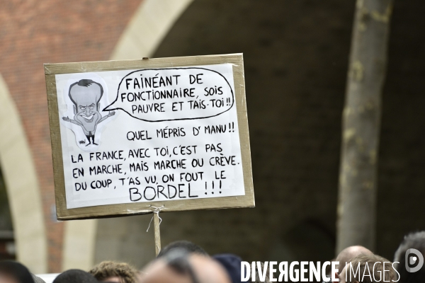 Manifestation contre la réforme du Code du travail à Paris.