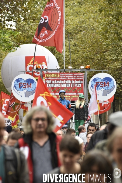Manifestation contre la réforme du Code du travail à Paris.