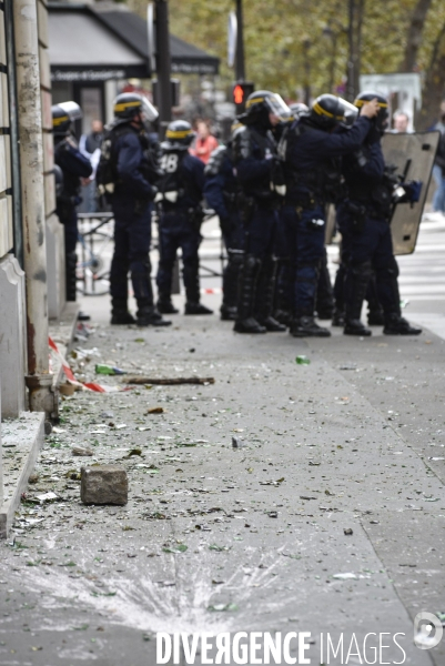 Manifestation contre la réforme du Code du travail à Paris.