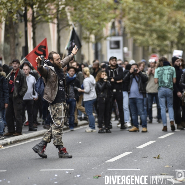 Manifestation contre la réforme du Code du travail à Paris.