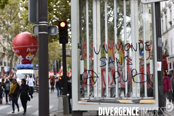 Manifestation contre la réforme du Code du travail à Paris.