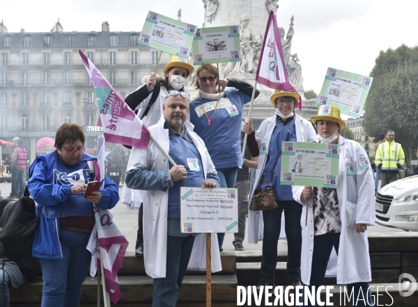 Manifestation contre la réforme du Code du travail à Paris.
