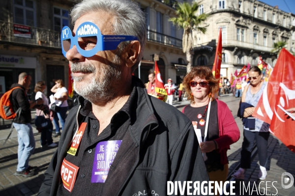 Manifestation unitaire des fonctionnaires à Montpellier