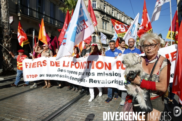 Manifestation unitaire des fonctionnaires à Montpellier