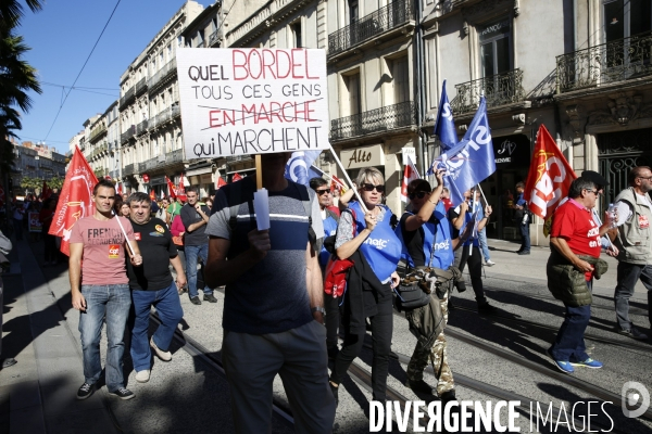 Manifestation unitaire des fonctionnaires à Montpellier