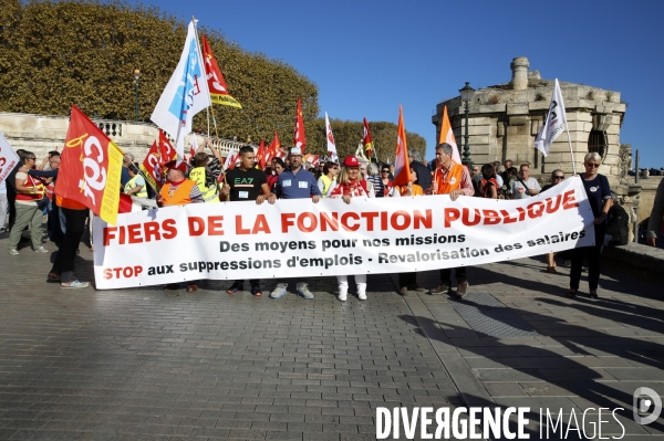 Manifestation unitaire des fonctionnaires à Montpellier