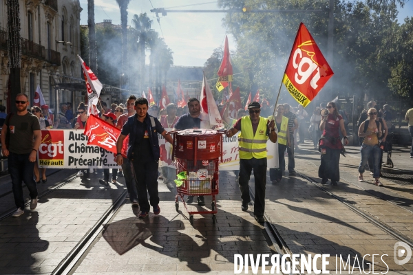 Manifestation unitaire des fonctionnaires à Montpellier