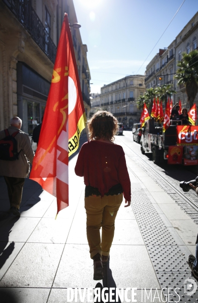 Manifestation unitaire des fonctionnaires à Montpellier