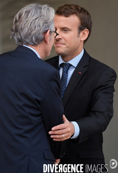 Emmanuel Macron reçoit  Jean Claude Mailly