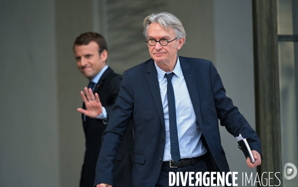 Emmanuel Macron reçoit  Jean Claude Mailly