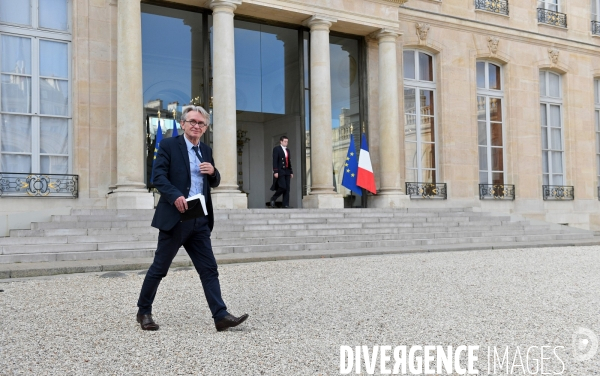 Emmanuel Macron reçoit  Jean Claude Mailly