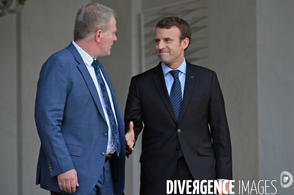 Emmanuel Macron reçoit  Jean Claude Mailly