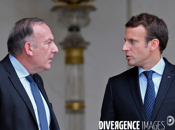 Emmanuel Macron reçoit  Jean Claude Mailly