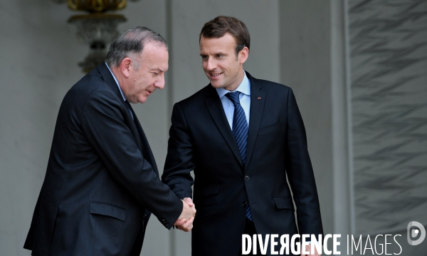 Emmanuel Macron reçoit  Jean Claude Mailly