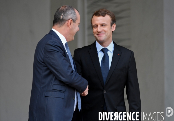 Emmanuel Macron reçoit Laurent Berger