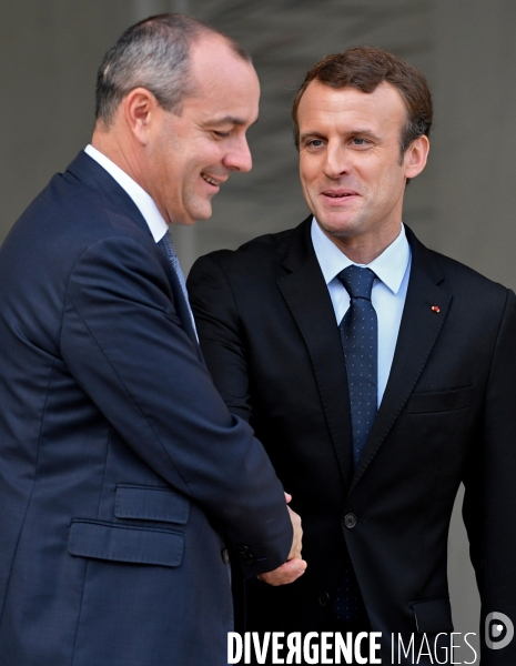 Emmanuel Macron reçoit Laurent Berger
