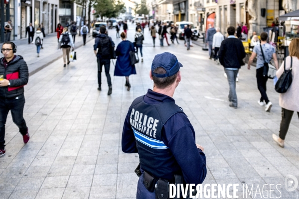 Lyon : patrouille de la Police Municipale.